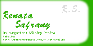 renata safrany business card