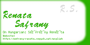 renata safrany business card